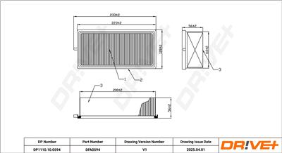 Dr!ve+ DP1110.10.0594 Číslo výrobce: DFA0594. EAN: 5907714173257.