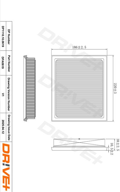 Dr!ve+ DP1110.10.0619 Číslo výrobce: DFA0619. EAN: 5907714173509.