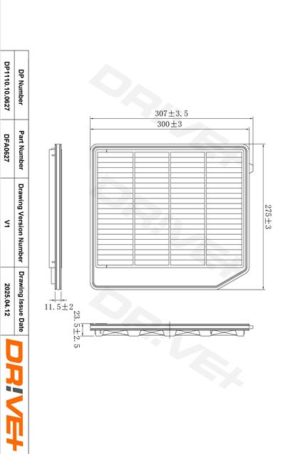 Dr!ve+ DP1110.10.0627 Číslo výrobce: DFA0627. EAN: 5907714173585.