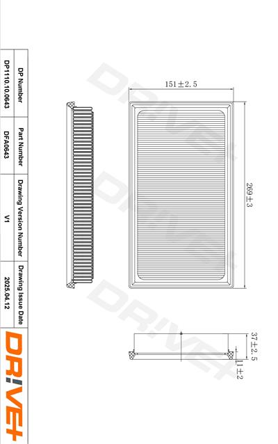 Dr!ve+ DP1110.10.0643 Číslo výrobce: DFA0643. EAN: 5907714173745.