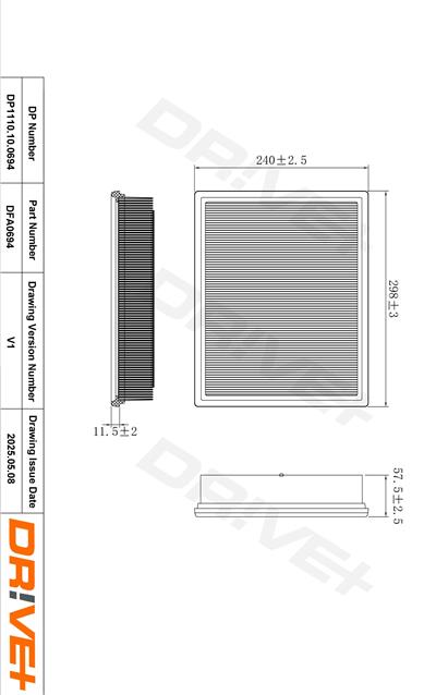 Dr!ve+ DP1110.10.0694 Číslo výrobce: DFA0694. EAN: 5907714174254.