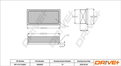 Dr!ve+ DP1110.10.0695 Číslo výrobce: DFA0695. EAN: 5907714174261.