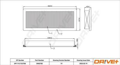 Dr!ve+ DP1110.10.0700 Číslo výrobce: DFA0700. EAN: 5907714174315.