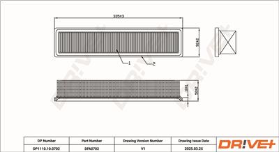 Dr!ve+ DP1110.10.0702 Číslo výrobce: DFA0702. EAN: 5907714174339.