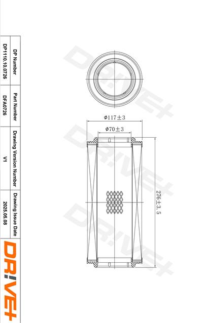 Dr!ve+ DP1110.10.0726 Číslo výrobce: DFA0726. EAN: 5907714174575.
