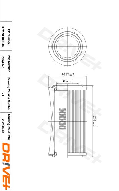 Dr!ve+ DP1110.10.0746 Číslo výrobce: DFA0746. EAN: 5907714174773.