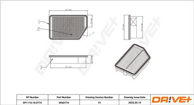 Dr!ve+ DP1110.10.0774 Číslo výrobce: DFA0774. EAN: 5907714199622.