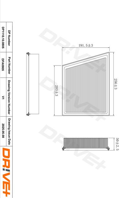 Dr!ve+ DP1110.10.0805 Číslo výrobce: DFA0805.