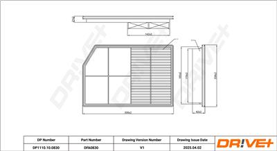 Dr!ve+ DP1110.10.0830 Číslo výrobce: DFA0830. EAN: 7630556925897.