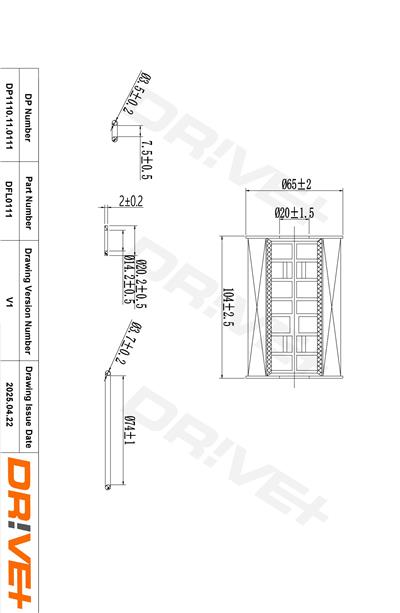 Dr!ve+ DP1110.11.0111 Číslo výrobce: DFL0111. EAN: 5907714163432.