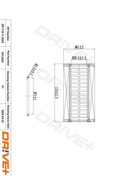 Dr!ve+ DP1110.11.0202 Číslo výrobce: DFL0202. EAN: 5907714167027.