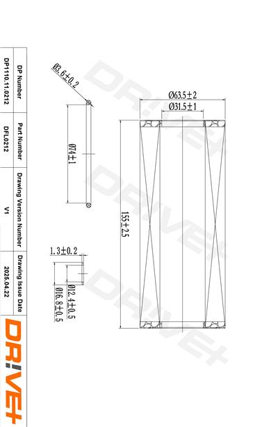 Dr!ve+ DP1110.11.0212 Číslo výrobce: DFL0212. EAN: 5907714167126.