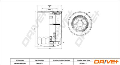 Dr!ve+ DP1110.11.0316 Číslo výrobce: DFL0316. EAN: 5907714168161.