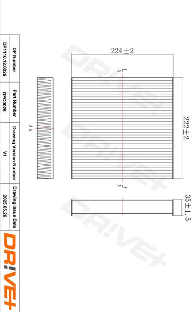 Dr!ve+ DP1110.12.0026 Číslo výrobce: DFC0026. EAN: 5907714162855.