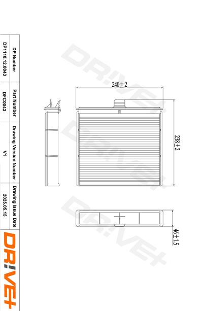 Dr!ve+ DP1110.12.0043 Číslo výrobce: DFC0043. EAN: 5907714162701.