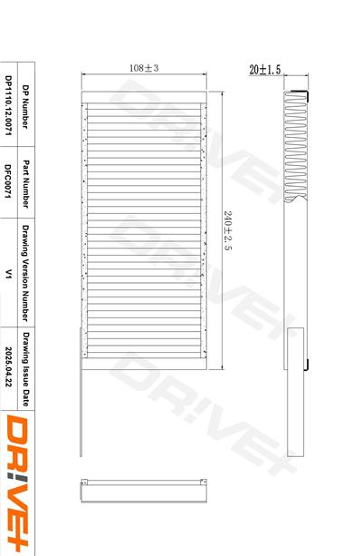 Dr!ve+ DP1110.12.0071 Číslo výrobce: DFC0071. EAN: 5907714162664.