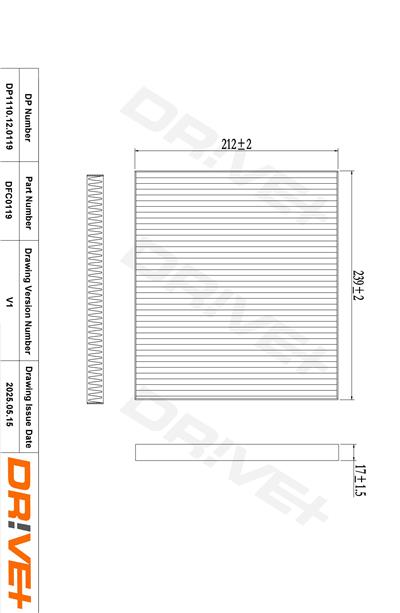 Dr!ve+ DP1110.12.0119 Číslo výrobce: DFC0119. EAN: 5907714152993.