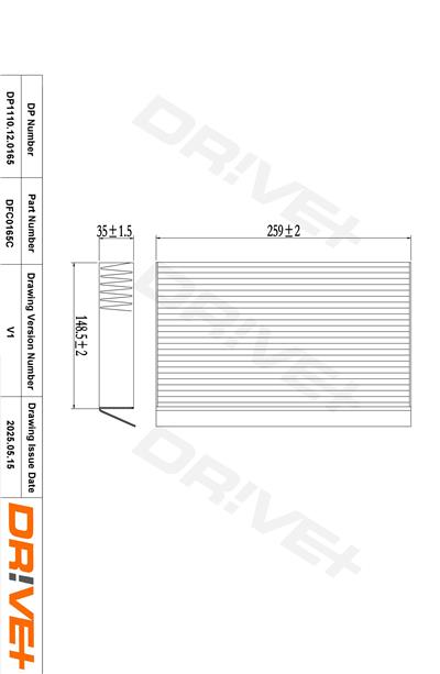 Dr!ve+ DP1110.12.0165 Číslo výrobce: DFC0165C. EAN: 5907714153457.