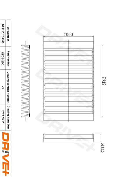 Dr!ve+ DP1110.12.0166 Číslo výrobce: DFC0122C. EAN: 5907714153464.