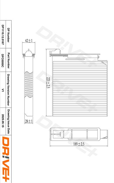 Dr!ve+ DP1110.12.0167 Číslo výrobce: DFC0050C. EAN: 5907714153471.