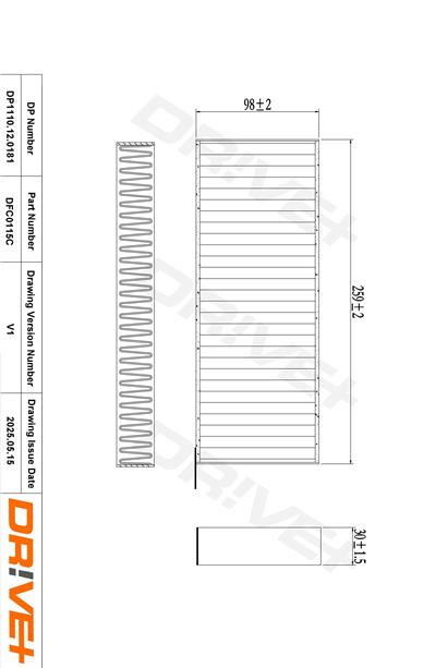 Dr!ve+ DP1110.12.0181 Číslo výrobce: DFC0115C. EAN: 5907714153617.