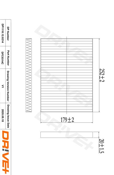 Dr!ve+ DP1110.12.0214 Číslo výrobce: DFC0214C. EAN: 5907714153945.