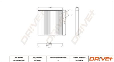 Dr!ve+ DP1110.12.0298 Číslo výrobce: DFC0298C. EAN: 5907714154782.