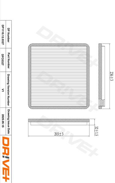 Dr!ve+ DP1110.12.0327 Číslo výrobce: DFC0327. EAN: 5907714166136.