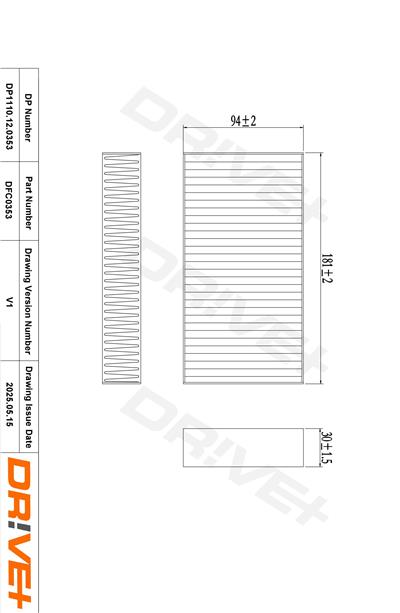 Dr!ve+ DP1110.12.0353 Číslo výrobce: DFC0353. EAN: 5907714166396.