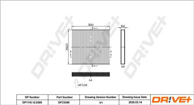 Dr!ve+ DP1110.12.0380 Číslo výrobce: DFC0380. EAN: 5907714166662.