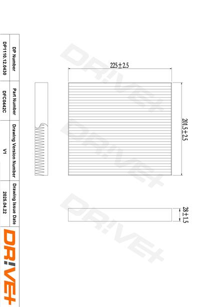 Dr!ve+ DP1110.12.0430 Číslo výrobce: DFC0442C. EAN: 7630556926801.