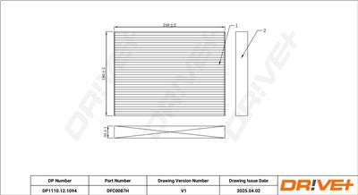 Dr!ve+ DP1110.12.1094 Číslo výrobce: DFC0087H. EAN: 7630556928782.