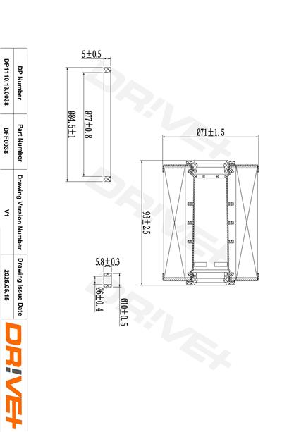 Dr!ve+ DP1110.13.0038 Číslo výrobce: DFF0038. EAN: 5907714164217.