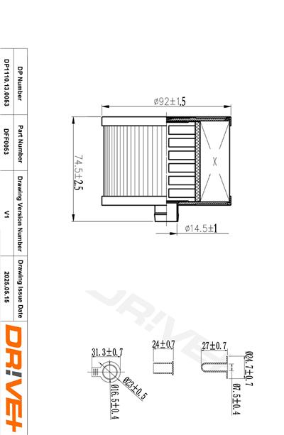 Dr!ve+ DP1110.13.0053 Číslo výrobce: DFF0053. EAN: 5907714164231.