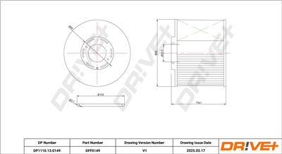 Dr!ve+ DP1110.13.0149 Číslo výrobce: DFF0149. EAN: 5907714155383.