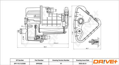 Dr!ve+ DP1110.13.0300 Číslo výrobce: DFF0300. EAN: 5907714169649.