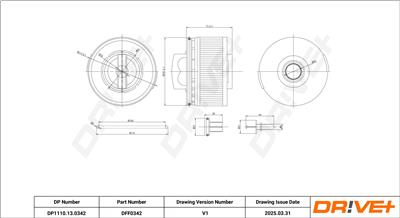 Dr!ve+ DP1110.13.0342 Číslo výrobce: DFF0342. EAN: 7630556926580.