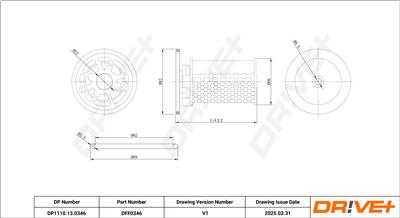 Dr!ve+ DP1110.13.0346 Číslo výrobce: DFF0346. EAN: 7630556926627.
