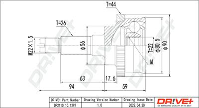 Dr!ve+ DP2110.10.1297 Číslo výrobce: DDC1297.