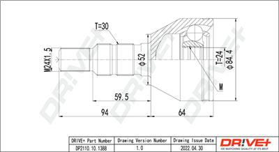 Dr!ve+ DP2110.10.1388 Číslo výrobce: DDC1388. EAN: 5907714183812.