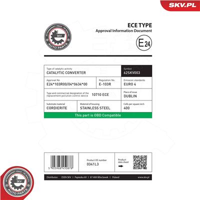ESEN SKV 62SKV003 EAN: 5903968450878.