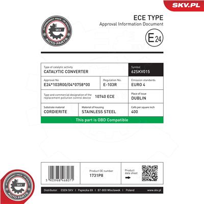 ESEN SKV 62SKV015 EAN: 5903968468071.