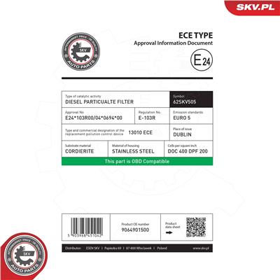 ESEN SKV 62SKV505 EAN: 5903968451042.