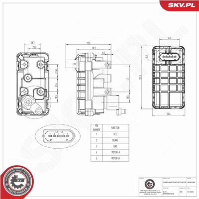 ESEN SKV 95SKV464 Číslo výrobce: 6NW008412-60.