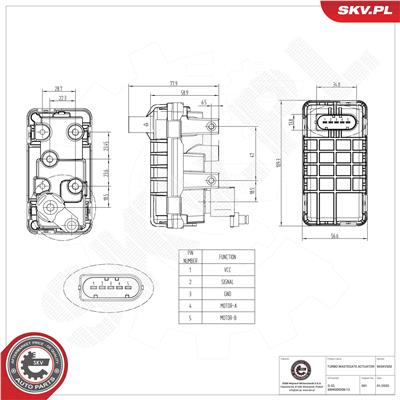 ESEN SKV 95SKV502 Číslo výrobce: 6NW009206-12.