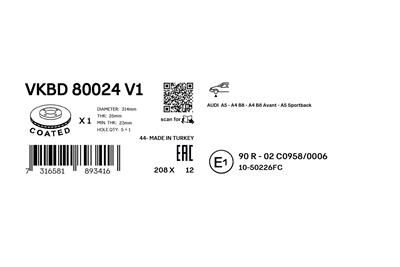SKF VKBD 80024 V1