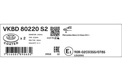 SKF VKBD 80220 S2 EAN: 7316581895632.