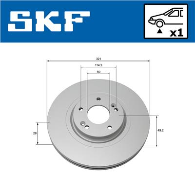 SKF VKBD 80281 V1 EAN: 7316581896349.
