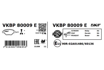 SKF VKBP 80009 E EAN: 7316581296453.