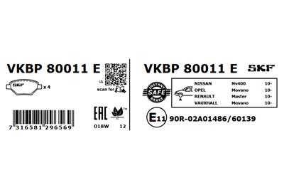 SKF VKBP 80011 E EAN: 7316581296569.